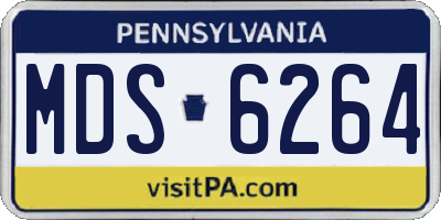 PA license plate MDS6264