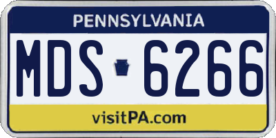 PA license plate MDS6266