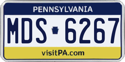PA license plate MDS6267