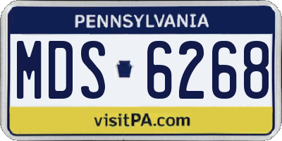 PA license plate MDS6268
