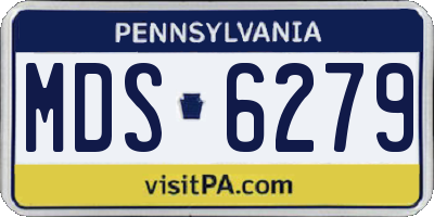 PA license plate MDS6279