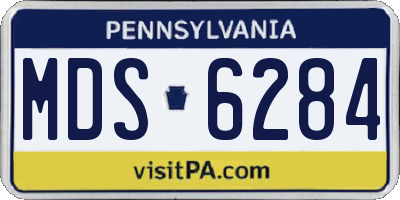 PA license plate MDS6284