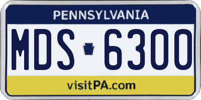 PA license plate MDS6300