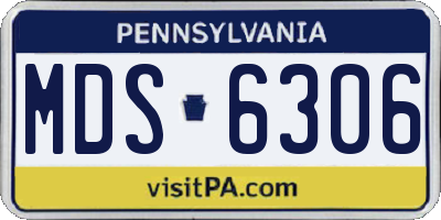 PA license plate MDS6306