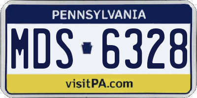 PA license plate MDS6328