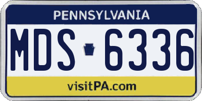 PA license plate MDS6336