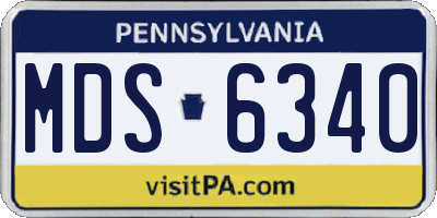 PA license plate MDS6340