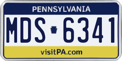 PA license plate MDS6341
