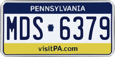 PA license plate MDS6379
