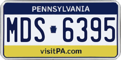 PA license plate MDS6395