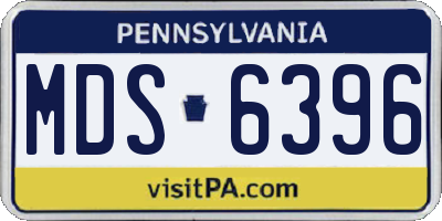 PA license plate MDS6396