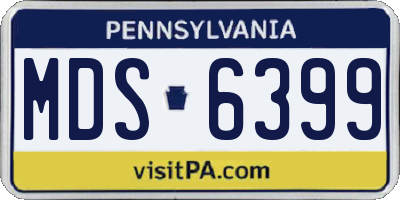 PA license plate MDS6399
