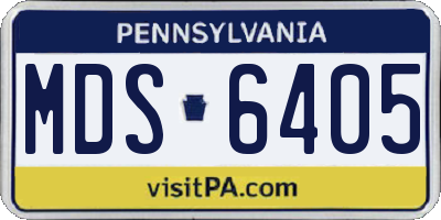 PA license plate MDS6405