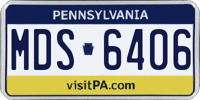PA license plate MDS6406