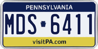 PA license plate MDS6411