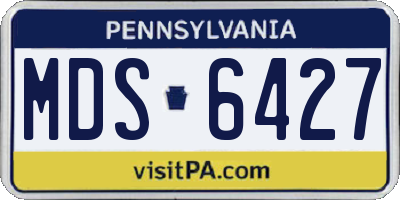 PA license plate MDS6427