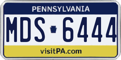 PA license plate MDS6444