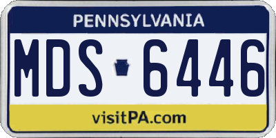 PA license plate MDS6446