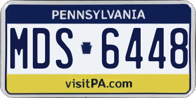PA license plate MDS6448