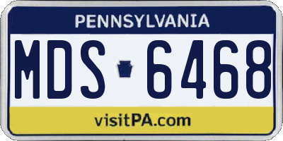 PA license plate MDS6468