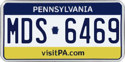PA license plate MDS6469