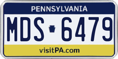 PA license plate MDS6479