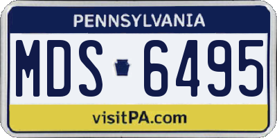 PA license plate MDS6495