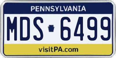 PA license plate MDS6499