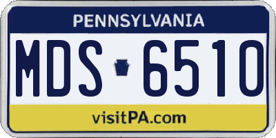 PA license plate MDS6510