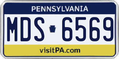 PA license plate MDS6569