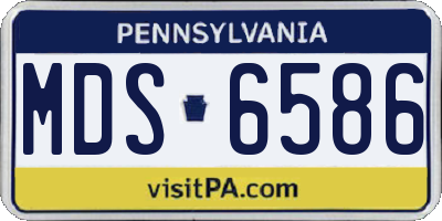 PA license plate MDS6586