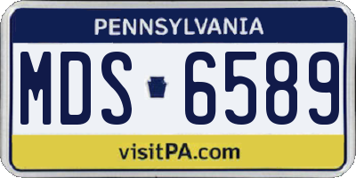 PA license plate MDS6589