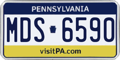 PA license plate MDS6590