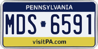PA license plate MDS6591