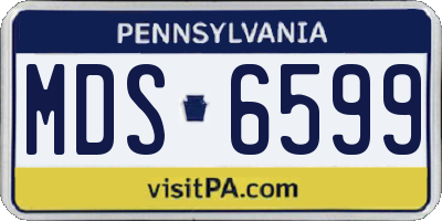 PA license plate MDS6599