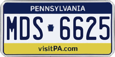 PA license plate MDS6625