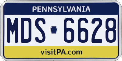 PA license plate MDS6628