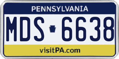 PA license plate MDS6638