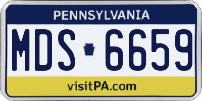PA license plate MDS6659
