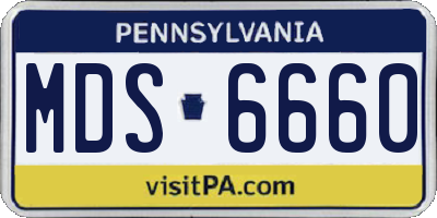 PA license plate MDS6660