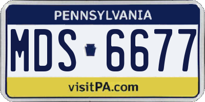 PA license plate MDS6677