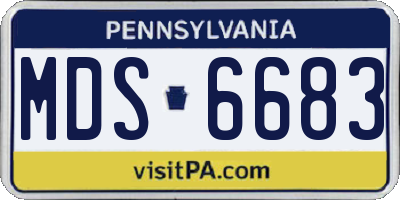 PA license plate MDS6683