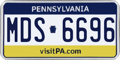 PA license plate MDS6696