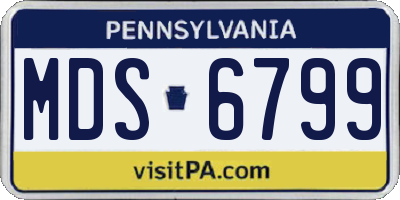 PA license plate MDS6799