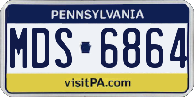 PA license plate MDS6864