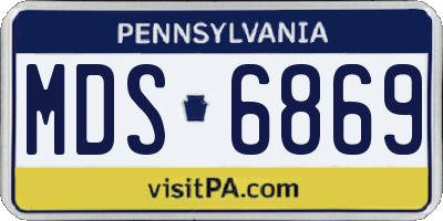 PA license plate MDS6869