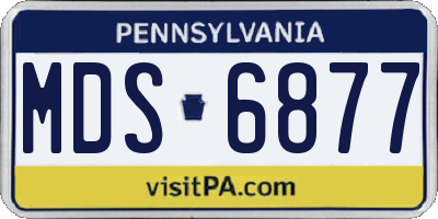 PA license plate MDS6877