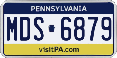 PA license plate MDS6879