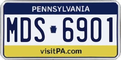 PA license plate MDS6901