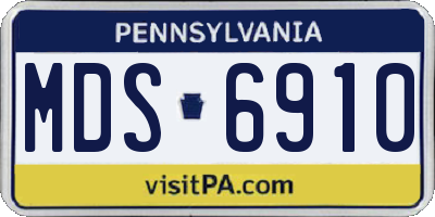 PA license plate MDS6910